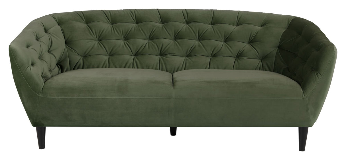 Ria 3-pers. Sofa, Forest green velour