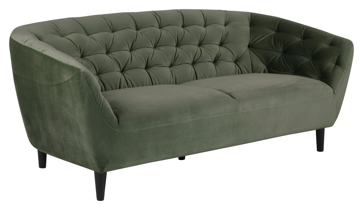 Ria 3-pers. Sofa, Forest green velour