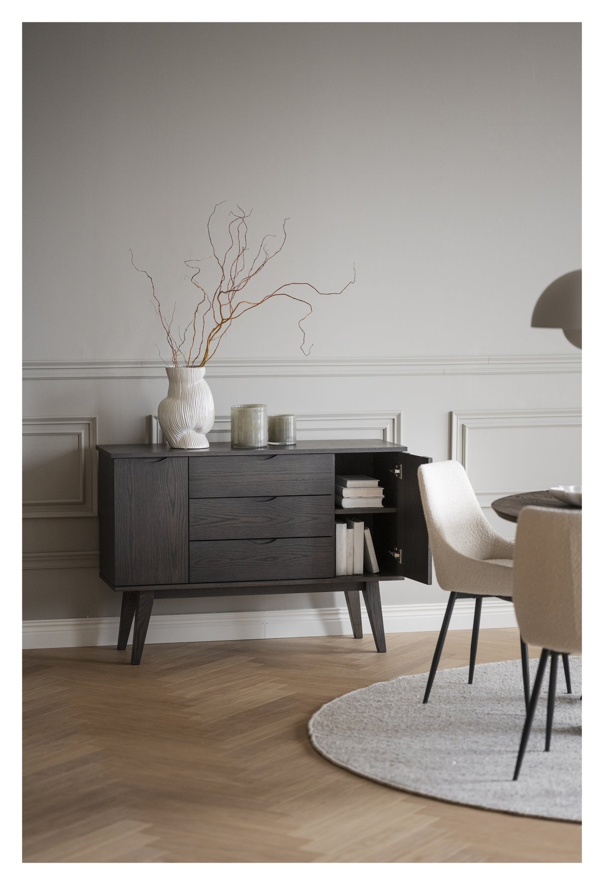 Filippa, skænke 40x122 - brun/eg - Unoliving.com