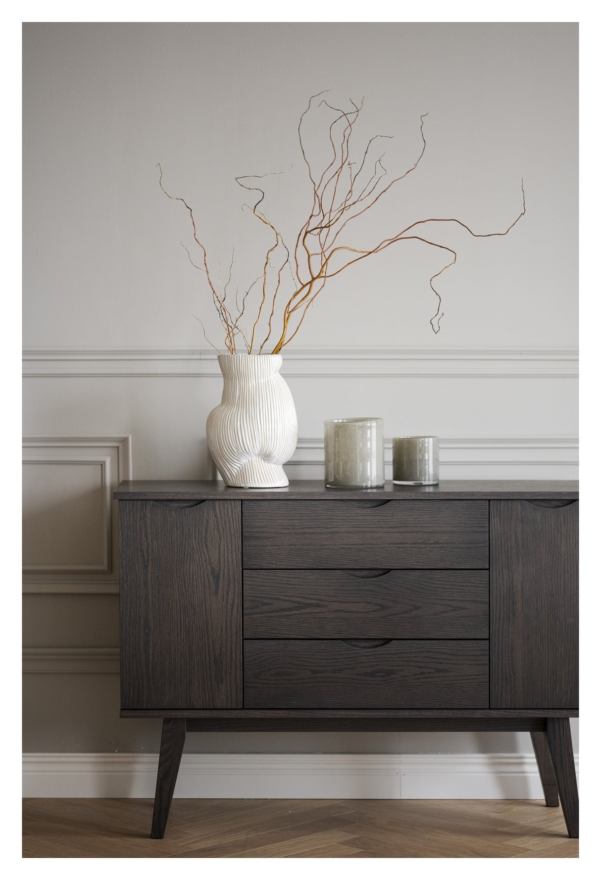 Filippa, skænke 40x122 - brun/eg - Unoliving.com