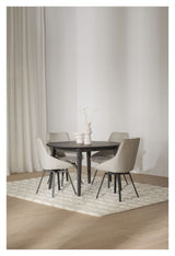 Filippa Spisebord 120/165 cm - Mørkebrun eg - Unoliving.com