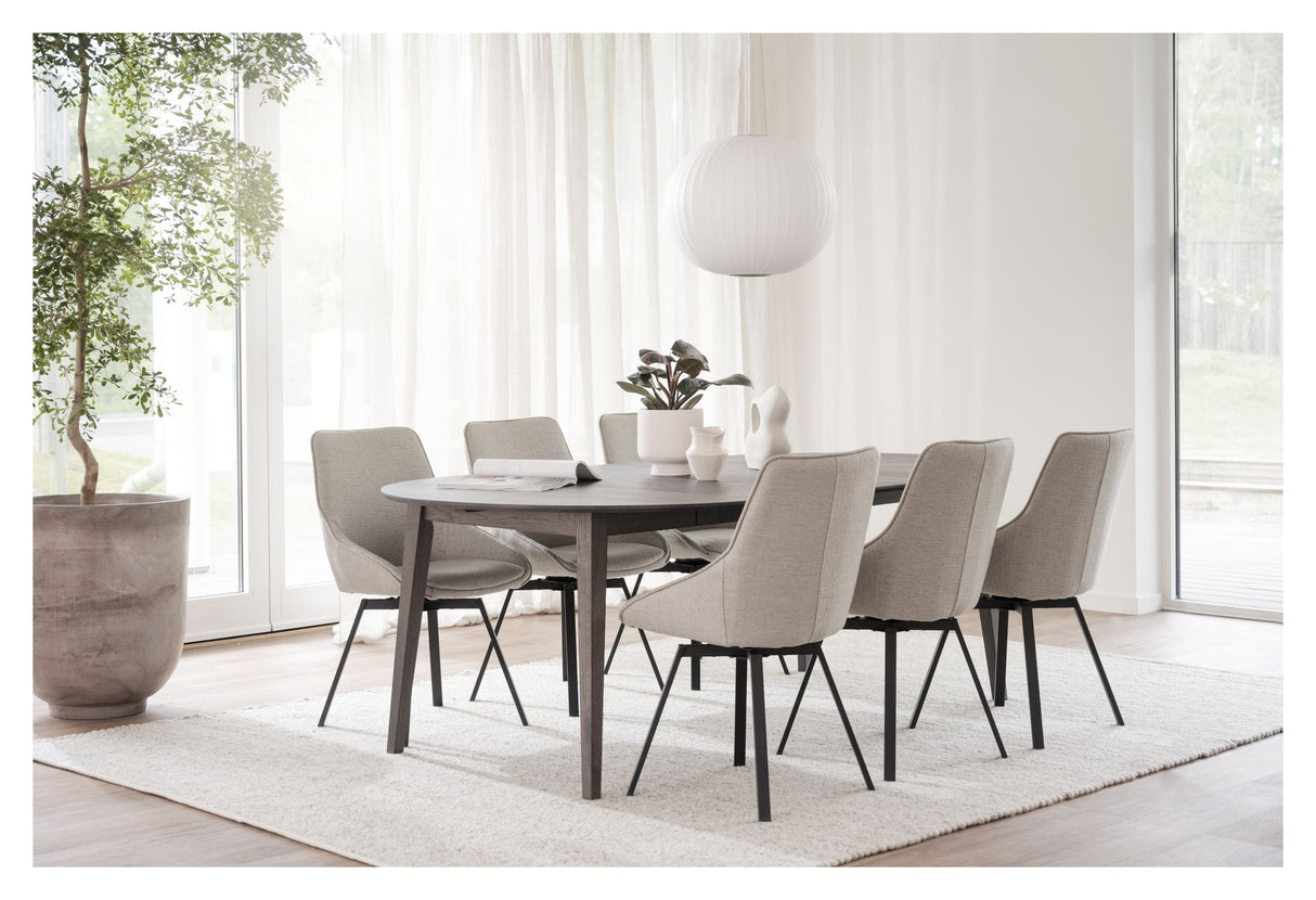 Filippa Spisebord 120/165 cm - Mørkebrun eg - Unoliving.com