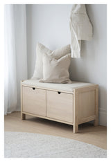 Hillmond, bænk - lys eg/beige - Unoliving.com