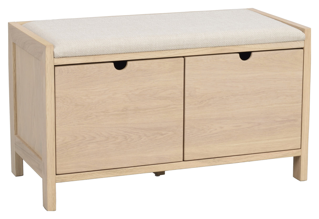 Hillmond, bænk - lys eg/beige - Unoliving.com