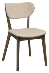 Kato Spisebordsstol, Brun eg, beige stof - Unoliving.com