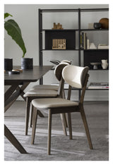 Kato Spisebordsstol, Brun eg, beige stof - Unoliving.com