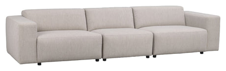 Willard Sofa 4-pers. Lys beige stof - Unoliving.com