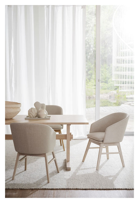 Windham Spisebordsstol - Beige/Hvidpigmenteret - Unoliving.com