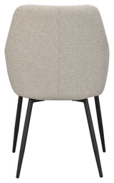 Reily Spisebordsstol m. armlæn, Beige/Sort - Unoliving.com