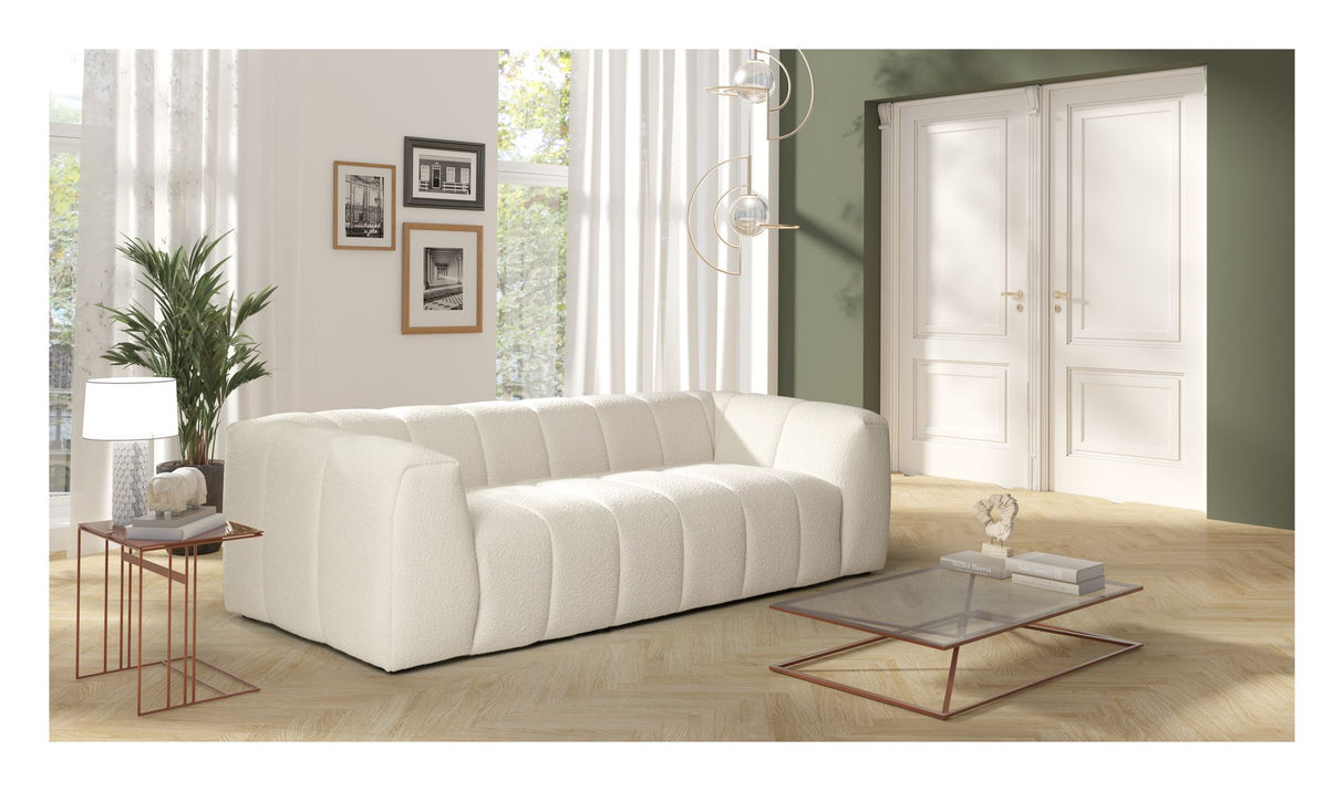 Safina 3-pers. Sofa - Hvid tekstil - Unoliving.com