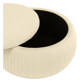 Sapphire Ottoman m. opbevaring, Cream - Unoliving.com