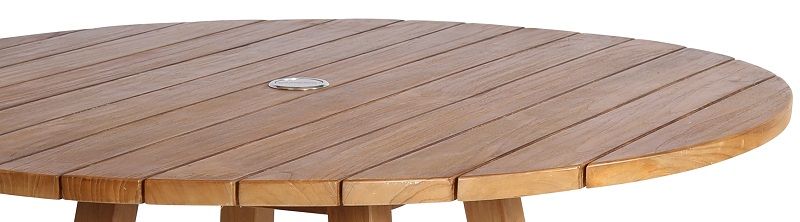 George Exterior Havebord, Ø120, Teak - Unoliving.com