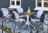 Isabell Exterior Havestol, Grå/Hvid - Unoliving.com