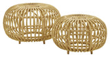 Ottoman Exterior Ø55, Alu-Rattan - Unoliving.com