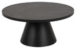 Soli Sofabord glas/keramik Fairbanks Sort, Ø85 - Unoliving.com