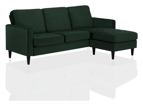 Strummer 3-pers sofa m. chaiselong, Grøn - Unoliving.com