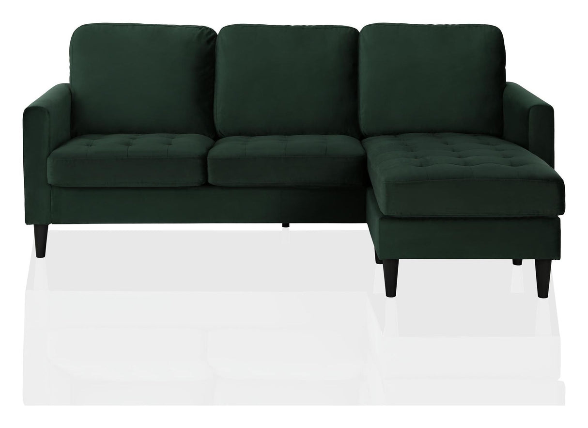 Strummer 3-pers sofa m. chaiselong, Grøn - Unoliving.com