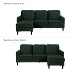 Strummer 3-pers sofa m. chaiselong, Grøn - Unoliving.com