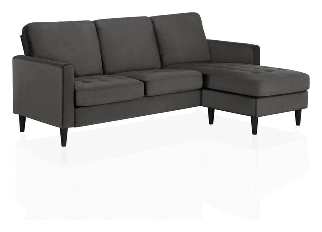 Strummer 3-pers sofa m. chaiselong, Koksgrå - Unoliving.com