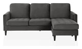 Strummer 3-pers sofa m. chaiselong, Koksgrå - Unoliving.com