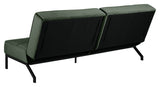 Sweem Sovesofa, Forest green velour/Sort metal - Unoliving.com