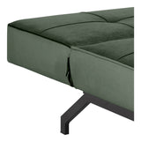 Sweem Sovesofa, Forest green velour/Sort metal - Unoliving.com