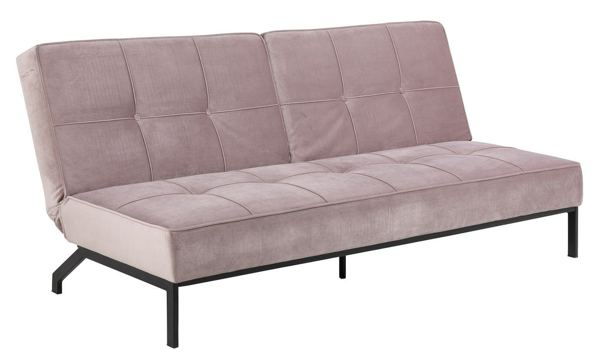 Sweem Sovesofa m. velour, Støvet rosa - Unoliving.com