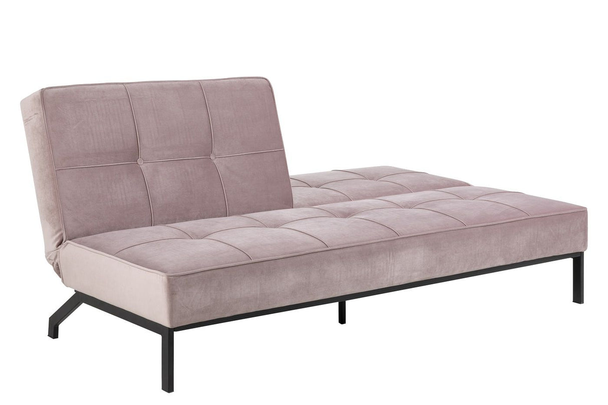 Sweem Sovesofa m. velour, Støvet rosa - Unoliving.com