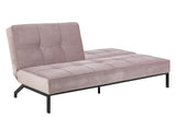 Sweem Sovesofa m. velour, Støvet rosa - Unoliving.com