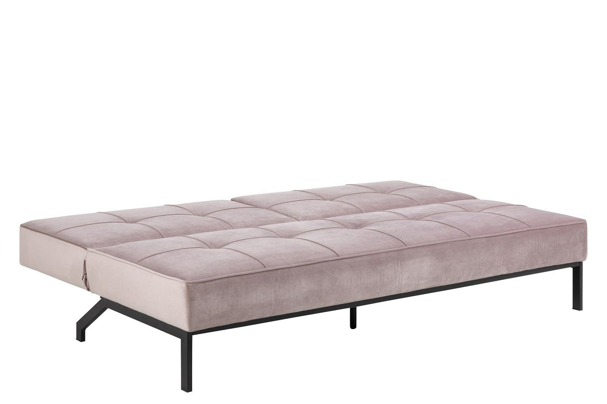 Sweem Sovesofa m. velour, Støvet rosa - Unoliving.com