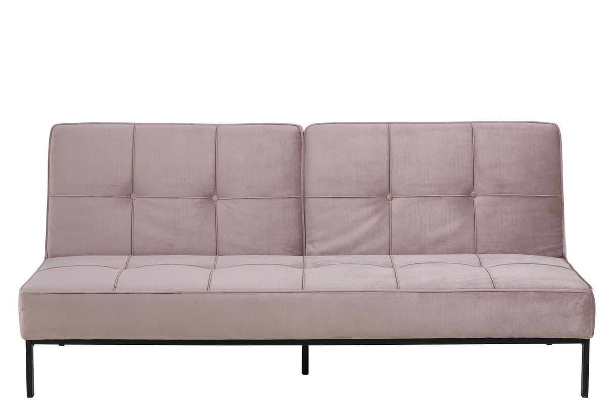 Sweem Sovesofa m. velour, Støvet rosa - Unoliving.com