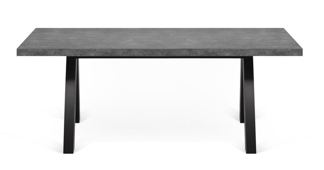 Temahome Apex Spisebord - Grå Beton-look 200x100 - Unoliving.com