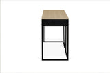 Temahome City Skrivebord 130x50 - Lys egefinér/Sort - Unoliving.com