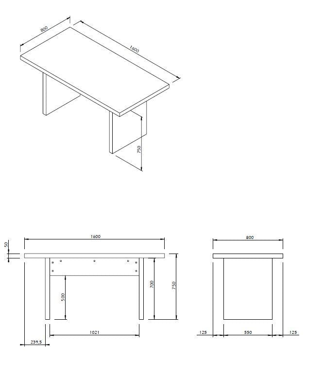 Temahome Detroit Spisebord - Grå beton-look - Unoliving.com