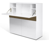 Temahome Focus Workstation - Mat Hvid/Valnød - Unoliving.com