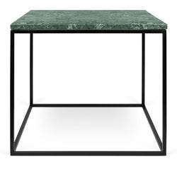 Temahome Gleam Sidebord - Grøn marmor, sort stel 50 cm - Unoliving.com