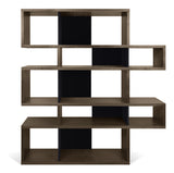 Temahome London Reol - Valnød/Sort H:160 - Unoliving.com