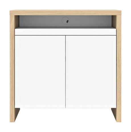 Olival Sidebord, Lys eg/Hvid, 90x42x90 - Unoliving.com