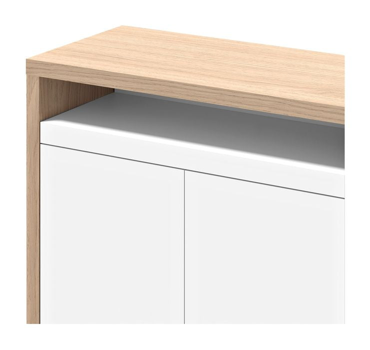 Olival Sidebord, Lys eg/Hvid, 90x42x90 - Unoliving.com