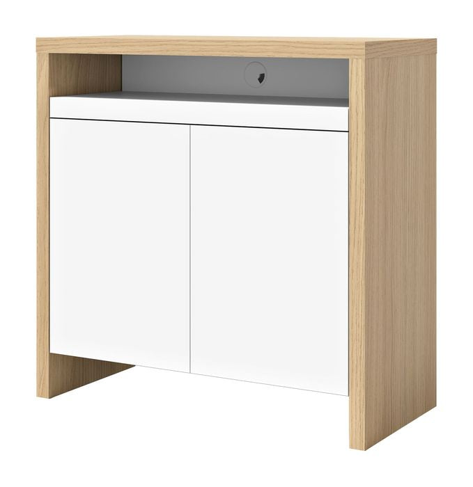 Olival Sidebord, Lys eg/Hvid, 90x42x90 - Unoliving.com