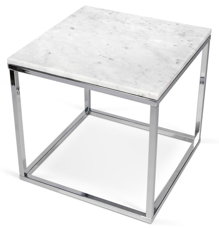 Temahome Prairie Sidebord - Carrara marmor, krom - Unoliving.com