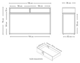 Lipp Konsolbord 118x76x36 - Sort - Unoliving.com