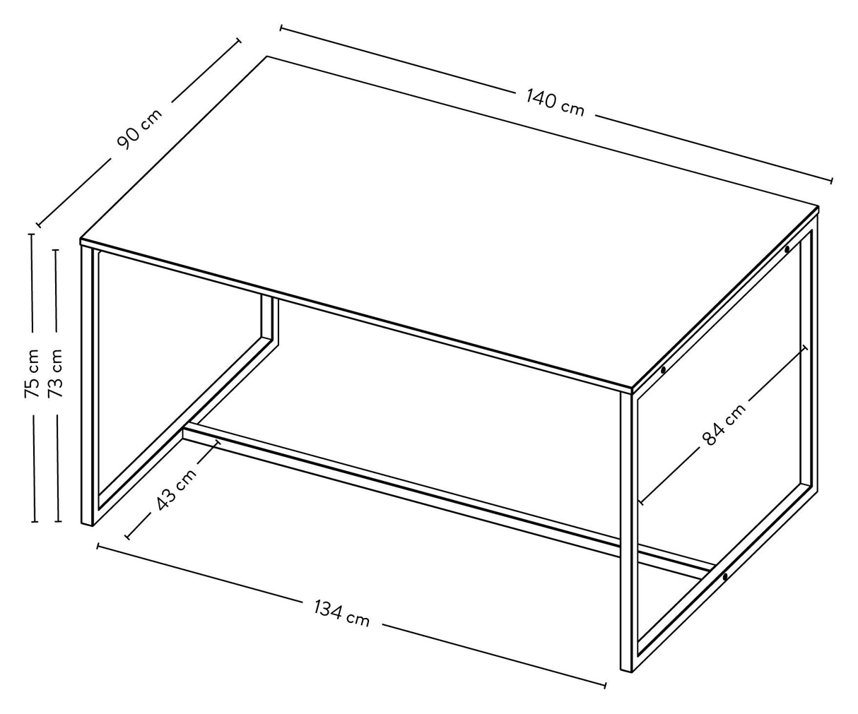 TENZO - LIPP Spisebord, Hvid, 90x140 - Unoliving.com