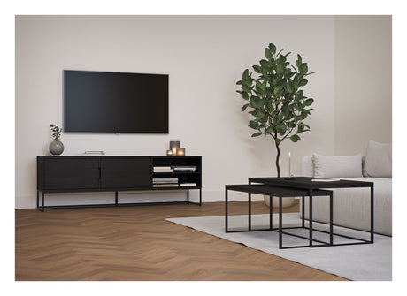 LIPP TV-bord 176x40 - Ask/Sort - Unoliving.com