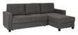 Trieste 2-pers. Sofa m. chaiselong, højre - Mørkegrå - Unoliving.com