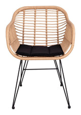 Trieste Havestol m. sort hynde, Polyrattan - Unoliving.com