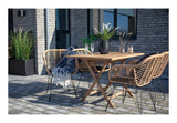 Trieste Havestol m. sort hynde, Polyrattan - Unoliving.com