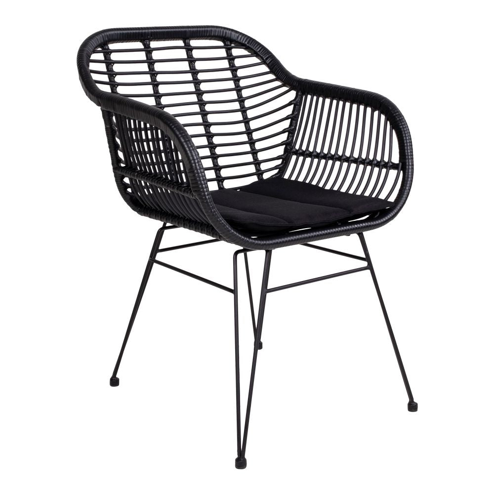 Trieste Havestol, Sort polyrattan - Unoliving.com