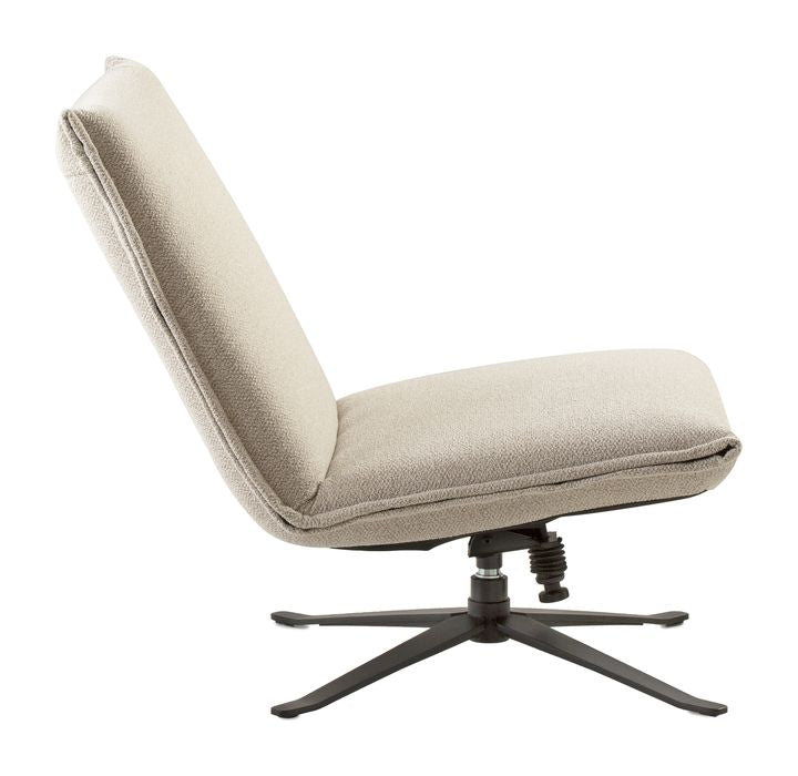 Flint Loungestol m. vippefunktion, Beige tekstil - Unoliving.com