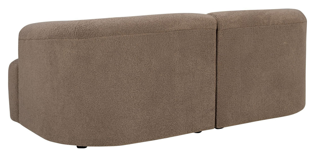 Mindy 2-pers. Sofa, Brun tekstil - Unoliving.com